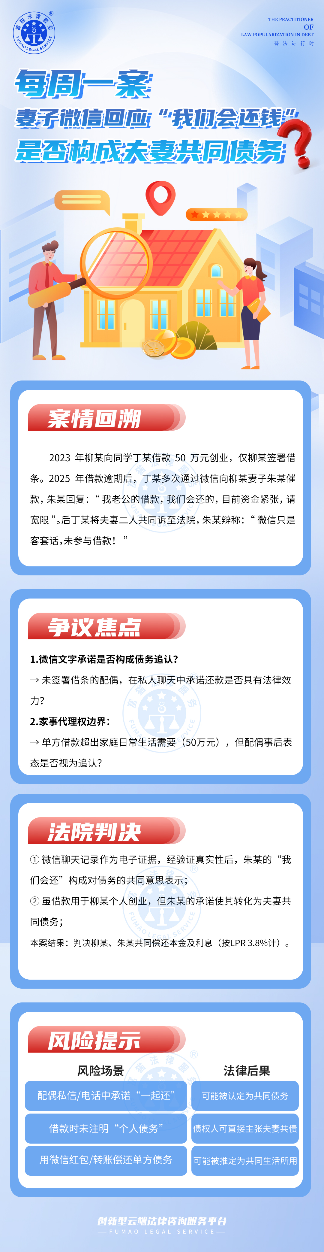 富貓法務：妻子微信回應“我們會還錢”，是否構(gòu)成夫妻共同債務？